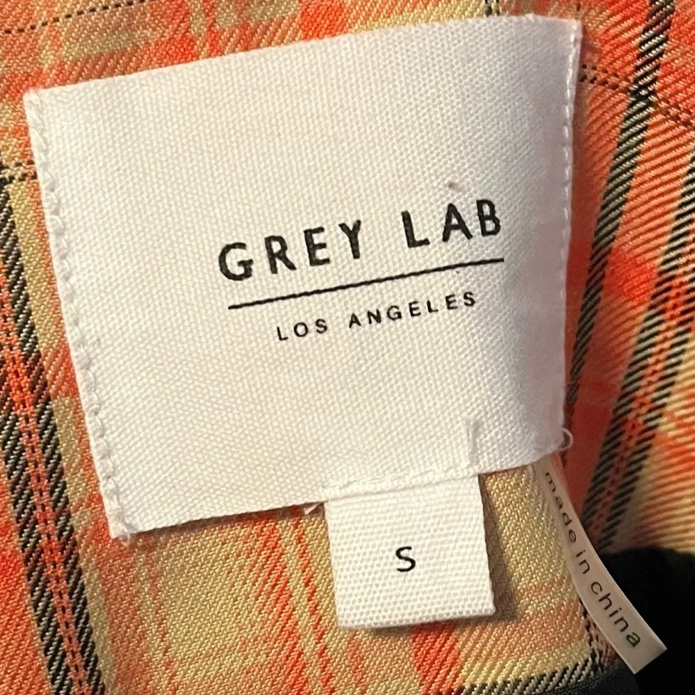 Grey Lab Los Angeles • Orange Plaid Oversized Blazer